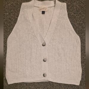 Target BRAND Button Gray Sweater Vest
